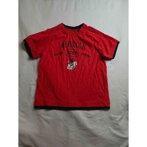 Kid Athlete Georgia Bulldogs Football NCAA Graphic Shirt Boys Size 7 Red Jersey
